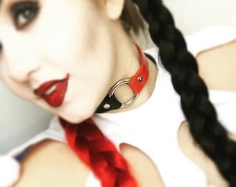 Harley Quinn Leather Choker