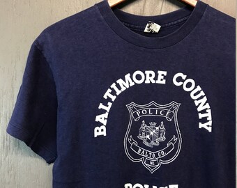 S/M * vintage 70s Baltimore MD Police t shirt