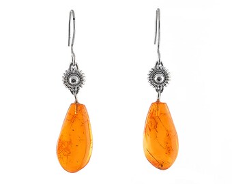 Amber earrings Birthstone jewellery earrings Vintage earrings Amber jewelry Vintage jewellery Antique earrings Silver earrings gifts|for|her