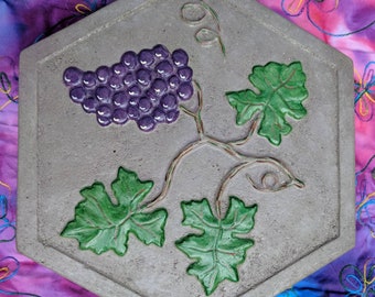 Grape Leaf Motif Stepping Stone-Free Shipping