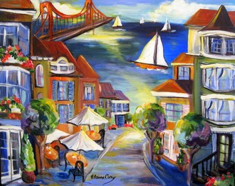 Landscape Original Painting 16 x 20 Art by Elaine Cory