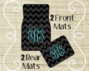 Personalized Car Mats, Car Mats, Custom Car Mat, Monogram Car Mat, New Driver Gift, Car Floor Mats, Car Accessories, Sweet 16 Gift, Chevron