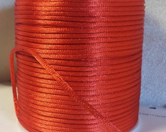 Red mouse tail (approx. 100 mt) Cordon satin et brillant