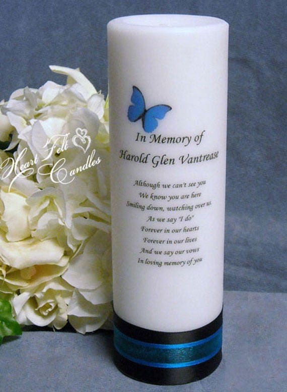 In Loving Memory Butterfly Memorial Candle In Memory Candles