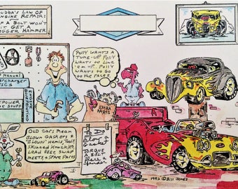 CAR ENTHUSIAST - CHEVY Personalized Cartoon