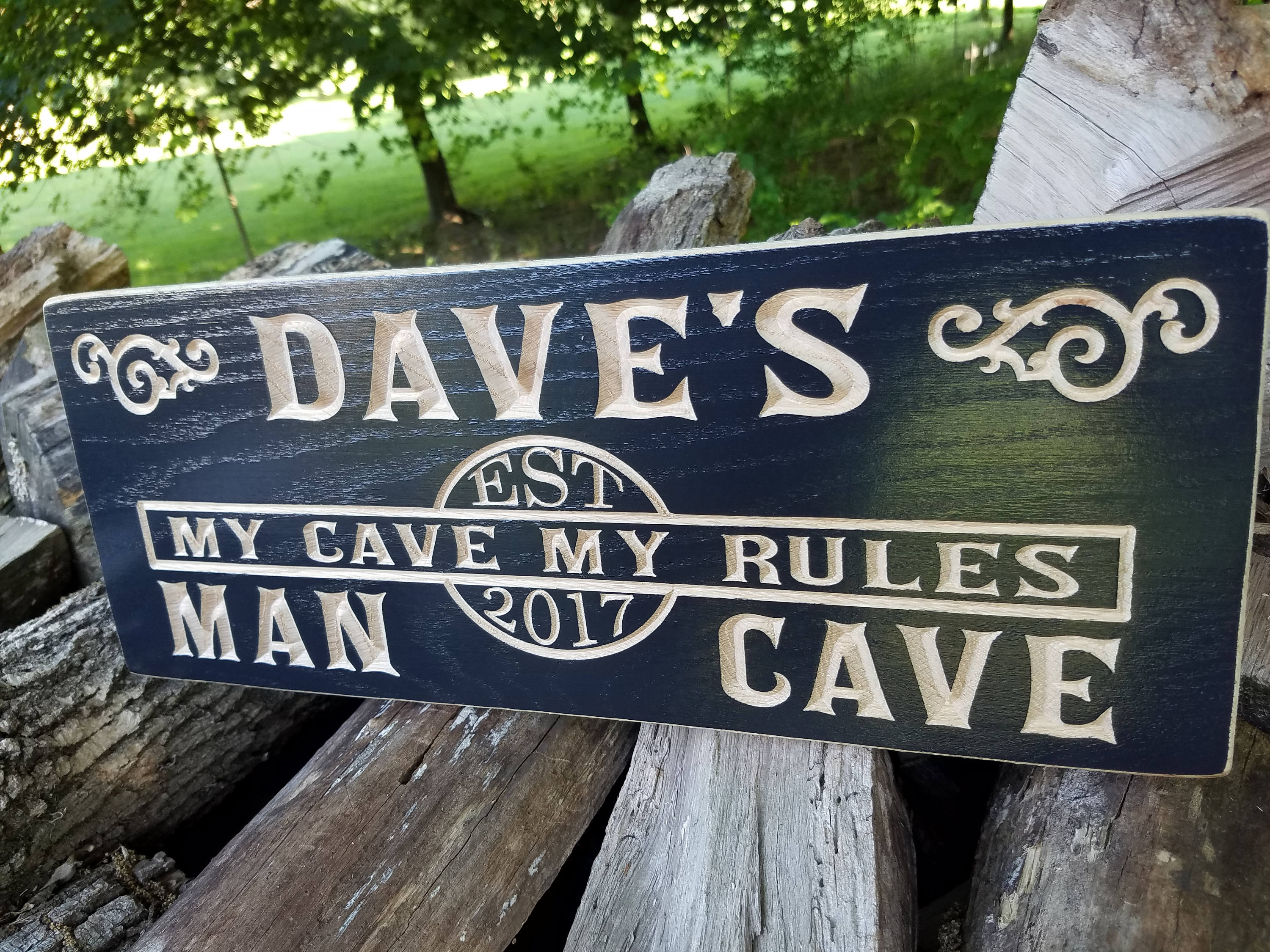 Personalized Man Cave Sign Wooden Carved Custom Wood Sign   Il Fullxfull.1231678770 5hqj 