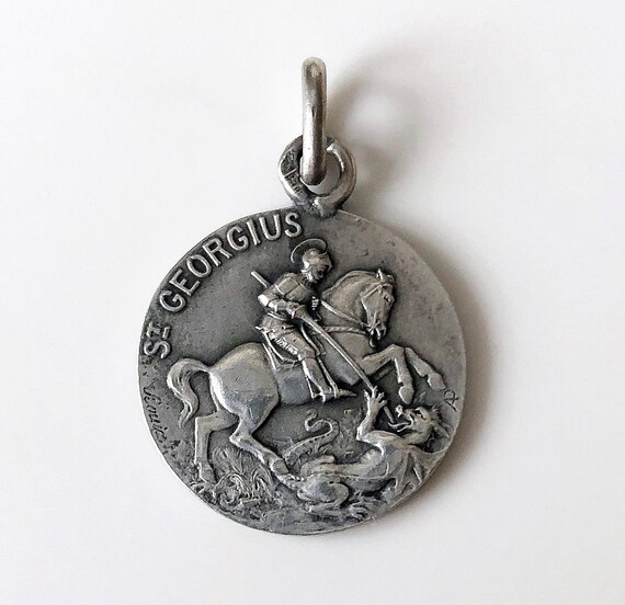 Saint George Charm French St Vintage Religious Patron