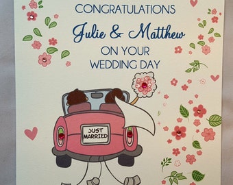 Personalised Wedding Day Congratulations Card