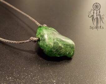 Raw Peridot Necklace/Gemstone Pendant/Green/August Birthstone/Boho/Bohemian/Hippie/Crystal Healing/Abundance/Handmade Jewellery/Gift for her