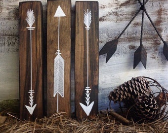 rustic arrow decor, wood arrow signs, woodland nursery, woodland decor, rustic nursery, boho arrow nursery, rustic home decor