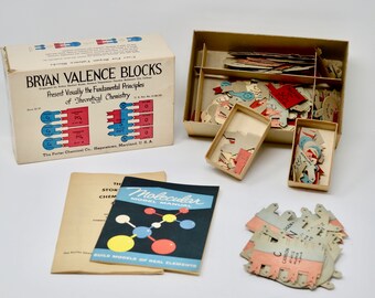 Vintage 1940's Bryan Valence Blocks Fundamental Principles of Theoretical Chemistry Copyright 1945