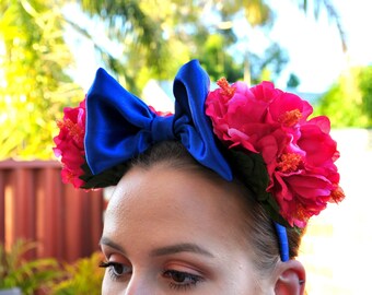 Pink Hibiscus Minnie Ears