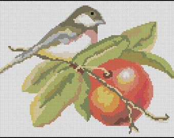 Vintage Bird Needlepoint or Cross Stitch Pattern