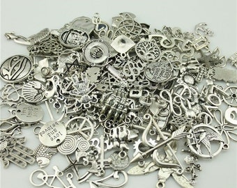 Bulk Charm Mix 20 Random Assortment Charms Antique Silver U.S Seller - ts731