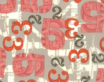 2wenty Thr3e (Twenty Three) Pavement Grey Numbers - LAST 1/2 YARD, Eric and Julie Comstock of Cosmo Cricket, Moda Fabrics