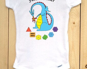 Dungeons and Dragons Baby Onesie/ Dragon Infant Onesie/ D and D for Kids Cute Baby Clothes/ RPG for Kids Outfits/ RPG Game Kids Clothes