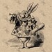 Alice in Wonderland The White Rabbit Instant Download Digital printable vintage clipart graphic for home decor, prints, craft etc HQ 300dpi