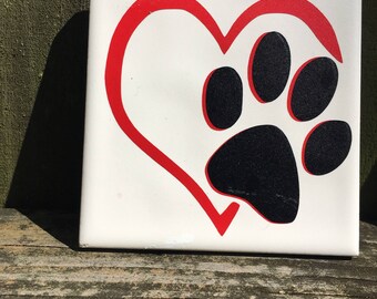 Animal lovers tile coaster, animal tile coaster, animal lovers coaster