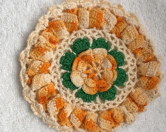 Vintage Hand Made Crocheted Adorable Doily or cover