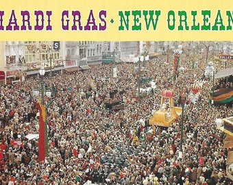 Vintage Mid Century Unused Photo Postcard - Mardi Gras - New Orleans