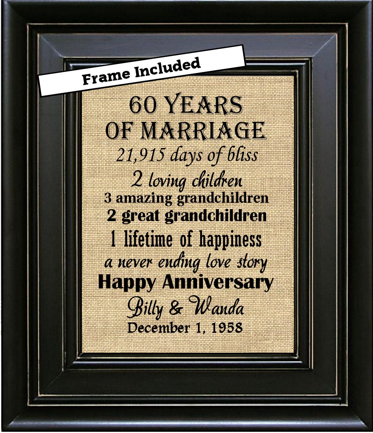 60Th Wedding Anniversary Gifts : 60th anniversary gift 15th wedding