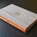 Incredible journal with walnut cover, coptic stitch and leather back