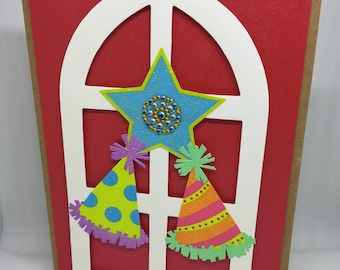 One Christmas card with Filipino Parol, this is a A2 size card.