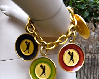 KARL LAGERFELD Enameled Plates Bracelet