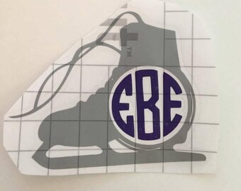 2 Choices Custom Figure Skating Monogram Decal - Ice Skating Decal - Figure Skating - Figure Skater Decal