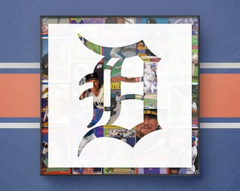 Detroit Tigers. Major League Baseball (MLB). Ball Cards. Sports. Decor. Wall Art. Frame. Unique. Men's Gift. Michigan. Christmas Present.