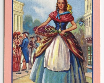 Vintage Swap/Playing Card - Named Lady - Lavender Girl - Very Good Condition