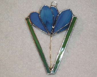 Crocus Suncatcher in Stained Glass