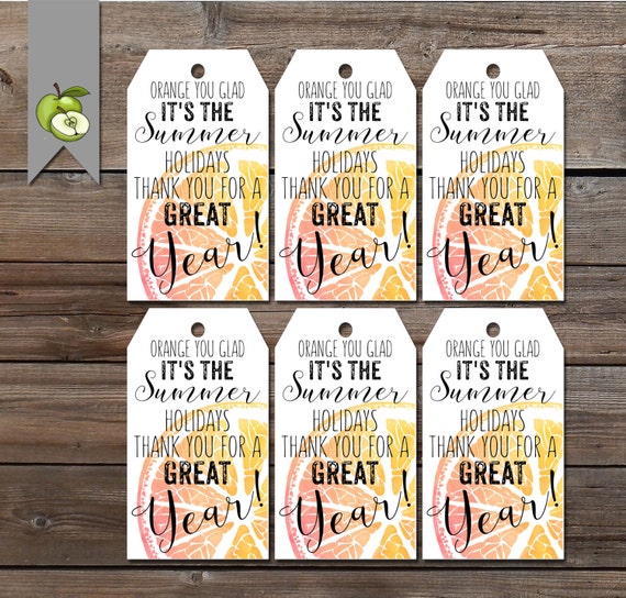 summer fun gift tags summer sun teacher gift end of year