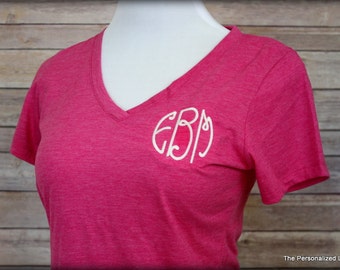 v neck monogram shirt