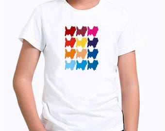 Colorful Cairn Terrier Children T-Shirt