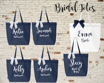 bridesmaid tote, personalized bridesmaid gift, bridesmaid gift, personalized tote, monogrammed tote, bridal party bags