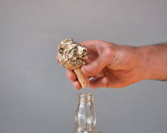 Lion. Bottle stopper
