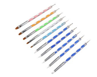 10 Dotting Tools Painting Brushes Set Nail Art Rock Painting Embossing Pattern Pottery Clay Craft Mandala Rock Art