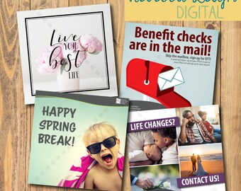 Custom SOCIAL graphics | Facebook | Twitter | Pinterest