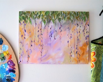 Original Painting | "Hanging Wisteria"