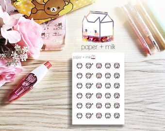 Etc pt. 1 Planner Stickers - Maru the Mini Marshmallow