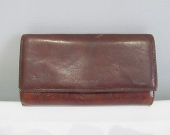 Cavalieri genuine leather wallet, chestnut leather wallet
