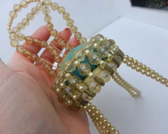 Vintage Lucite Beaded Chair Pin Cushion
