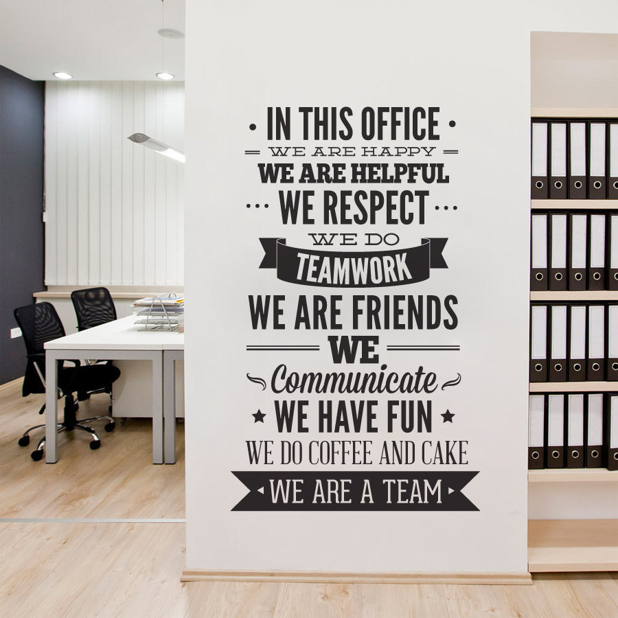 Office Decor Typography Wall Art Sticker In This Office for Office Decor Typography Wall Art Sticker In This Office for