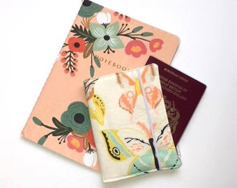 Passport Cover, Travel Organizer, Travel Wallet, Passport Holder, Passport Wallet, Gift for Traveler - Wingspan Melon