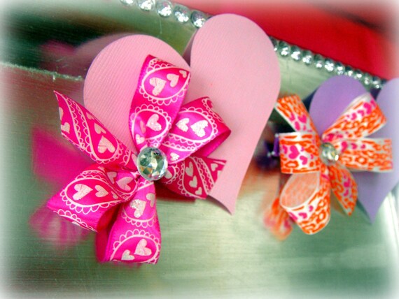 Items similar to Valentine's Day BOW Card&hellip;.Great Party Favor Idea for