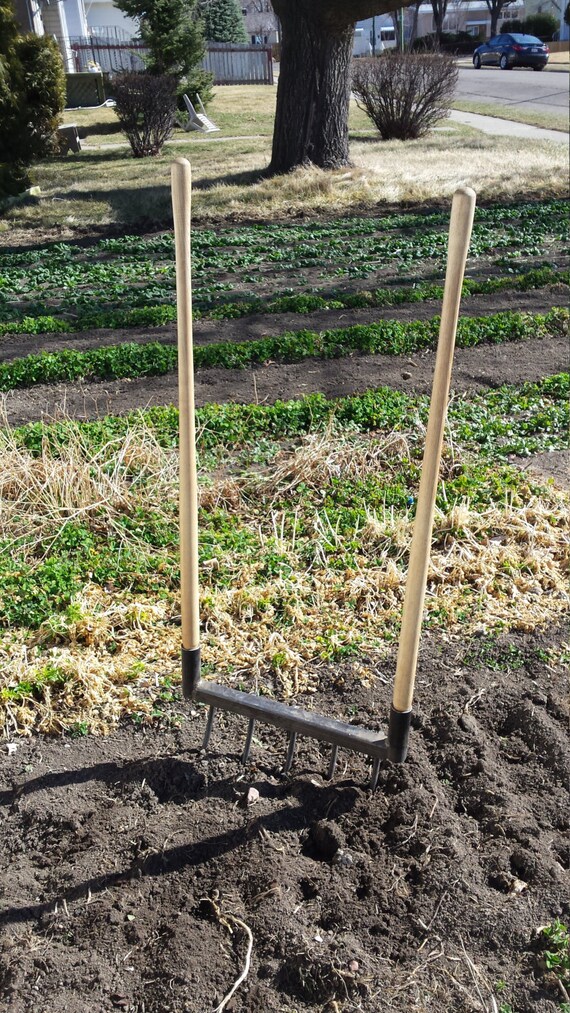 Handmade Broadfork Ufork Hand Tiller Blacksmith Made Hand