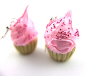 Pair of cupcake earrings muffins