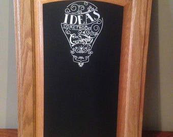 Reclaimed Cabinet Door turned chalkboard