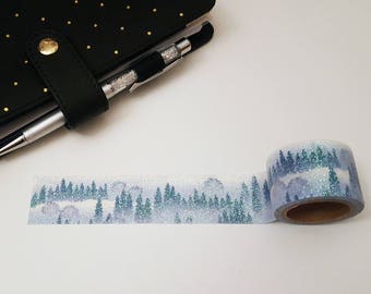 Glitter Washi Tape Winter Forest